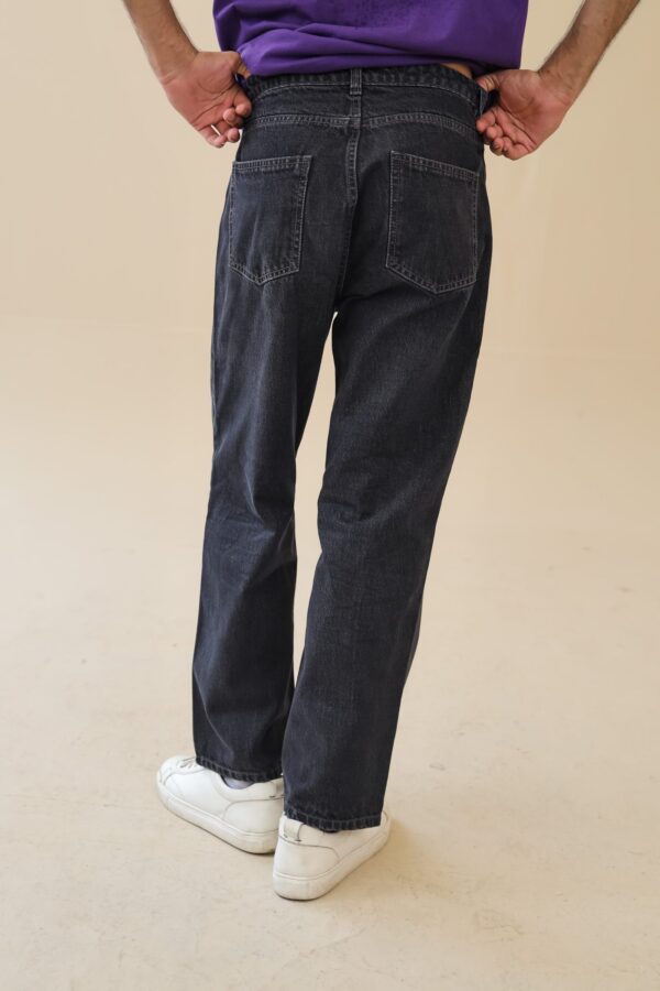 Unisex loose Fit Grey Jeans 100% Cotton, Dark Grey